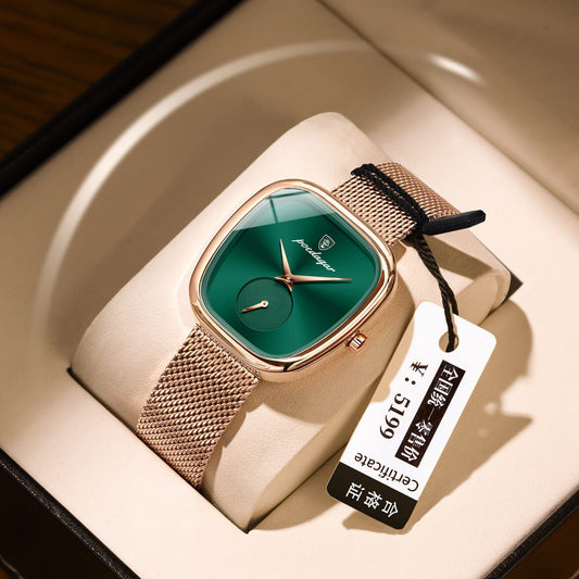 POEDAGAR 783 Waterproof Simple Luminous Hands Watches Leisure Charm Ladies Irregular Shape Dial Fashion Wristwatch for Women's