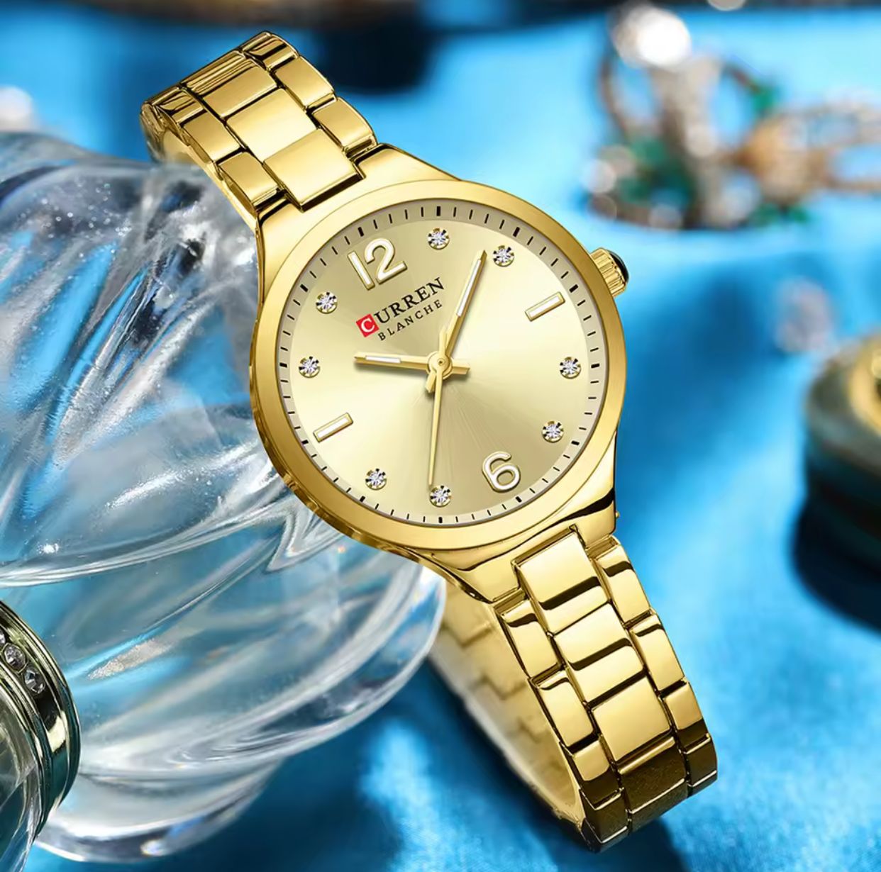 CURREN 9105 Luxury Women Bracelet Quartz Watches for Ladies Stainless Steel Girls Sports Dress Wrist Watch Clock