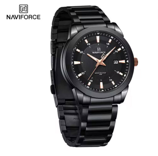 New NAVIFORCE 8029 Men's Watches Fashion Quartz Watch for Man Waterproof Stainless Steel Wristwatch