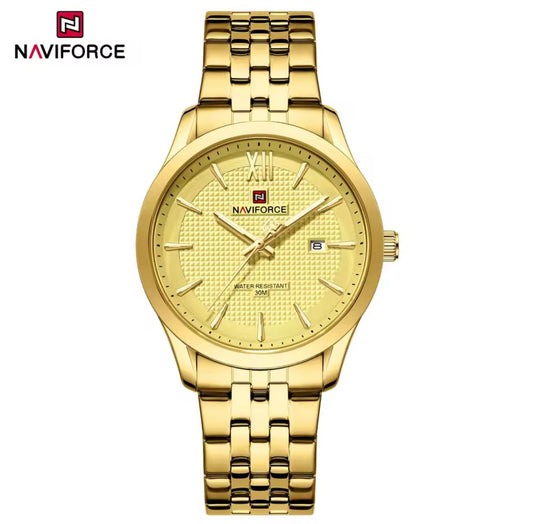 NAVIFORCE 9255 Luxury Men's Watch Waterproof Stainless Steel Quartz Watch Luminous Sports Calendar Watches for Men