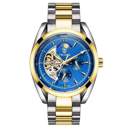 TEVISE T795A 795A Brand Men's Watch Fashion Automatic Hollow Men Watch Luxury Stainless Steel Strap Luminous Mechanical Watches