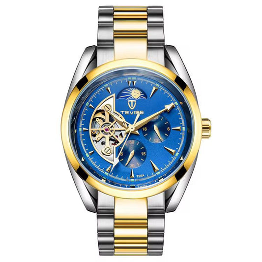 TEVISE T795A 795A Brand Men's Watch Fashion Automatic Hollow Men Watch Luxury Stainless Steel Strap Luminous Mechanical Watches