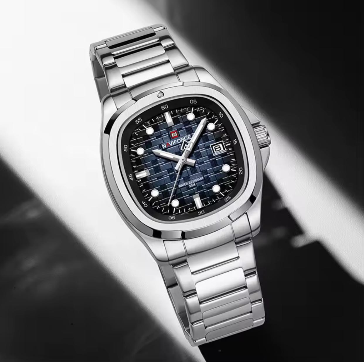 NAVIFORCE New 9240 Men Wristwatch Fashion Luxury Date Original Watch Original Stainless Steel Sport Quartz Male Clock