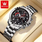 OLEVS 2873 Men Top Brand Luxury  Quartz Watch Quality Genuine Stainless Steel Men Wristwatch