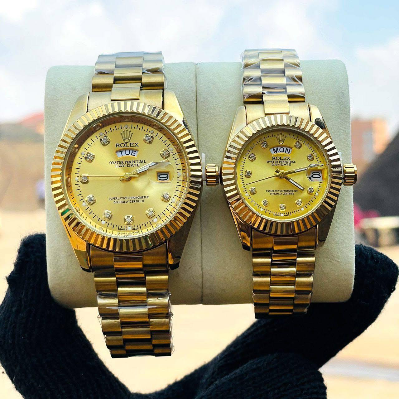 Stylish Couple Watches Stainless Steel Multi-Color Design