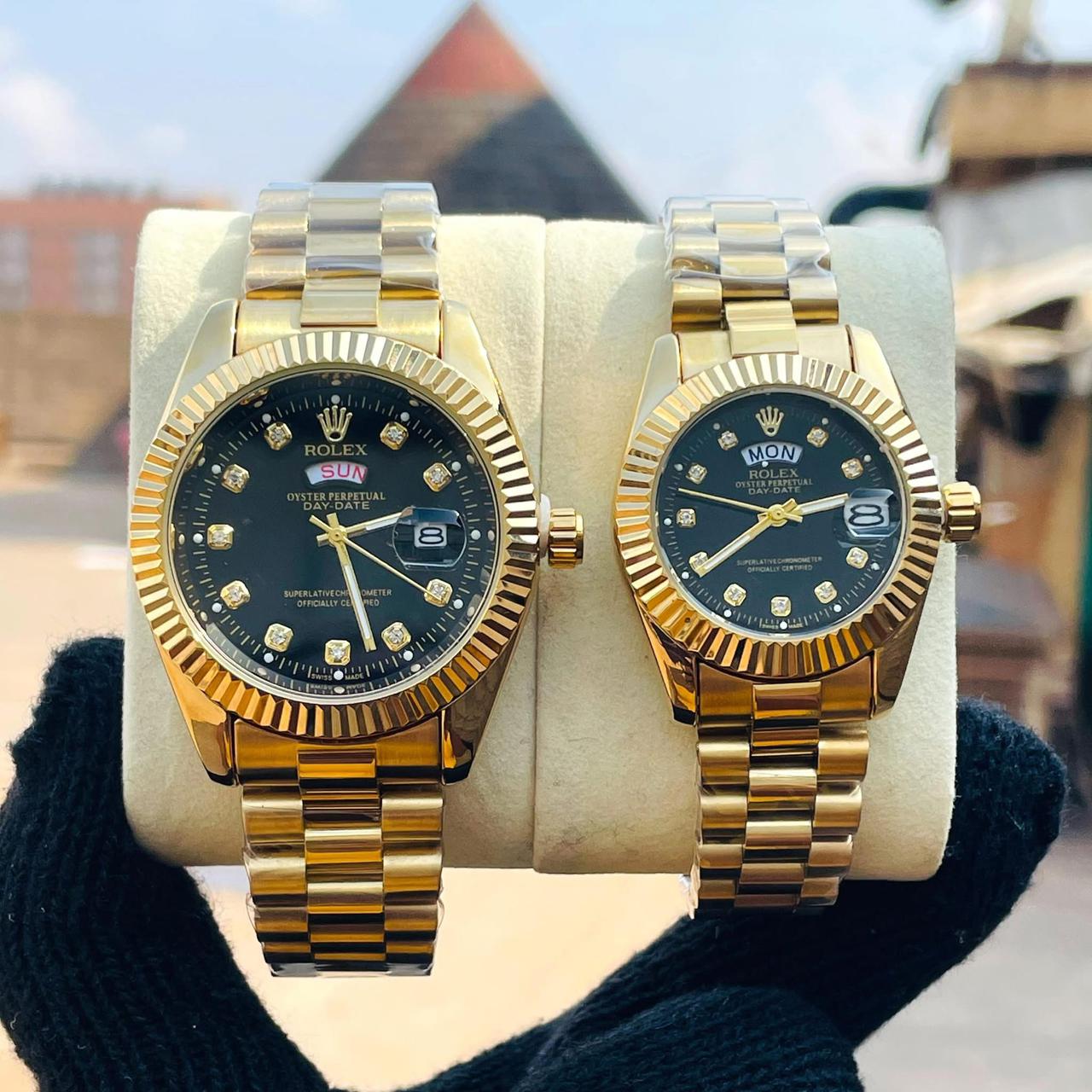 Stylish Couple Watches Stainless Steel Multi-Color Design