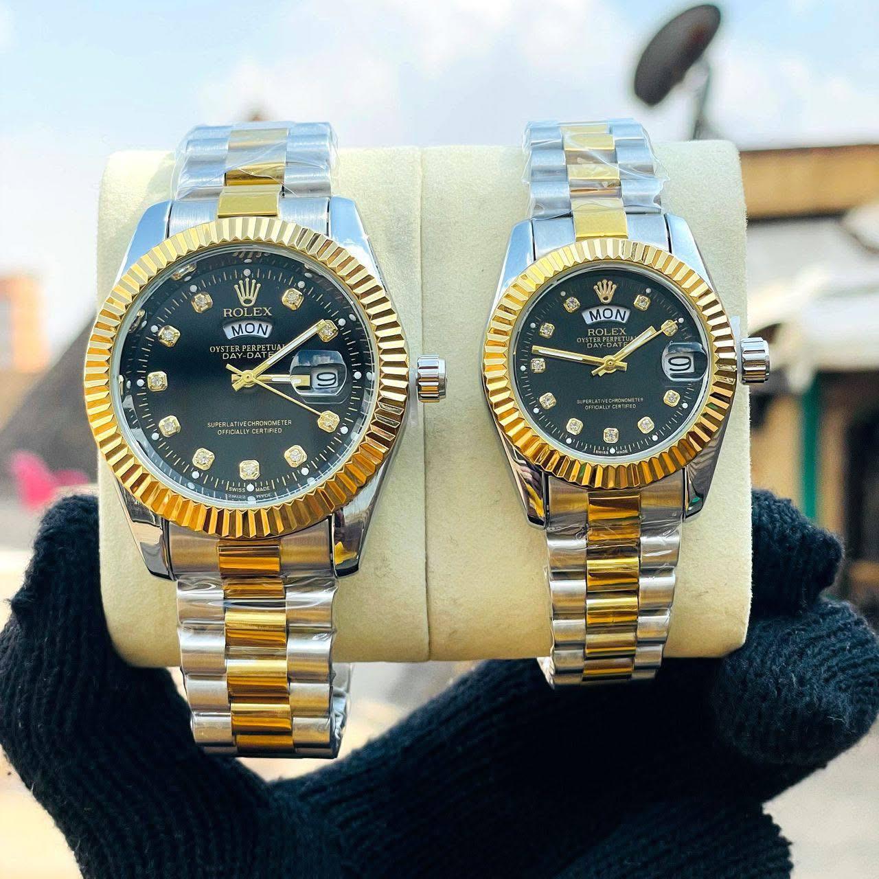 Stylish Couple Watches Stainless Steel Multi-Color Design