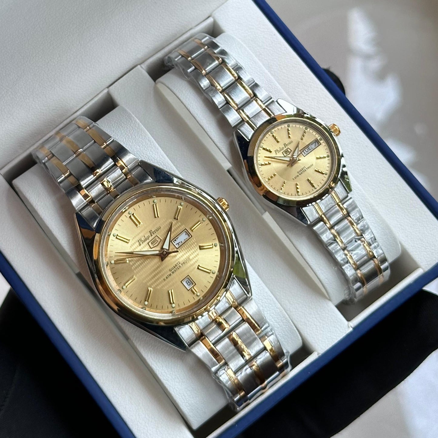 Waterproof Stainless Steel Luxury Couple Fashion Watch with Date Quartz Wristwatch