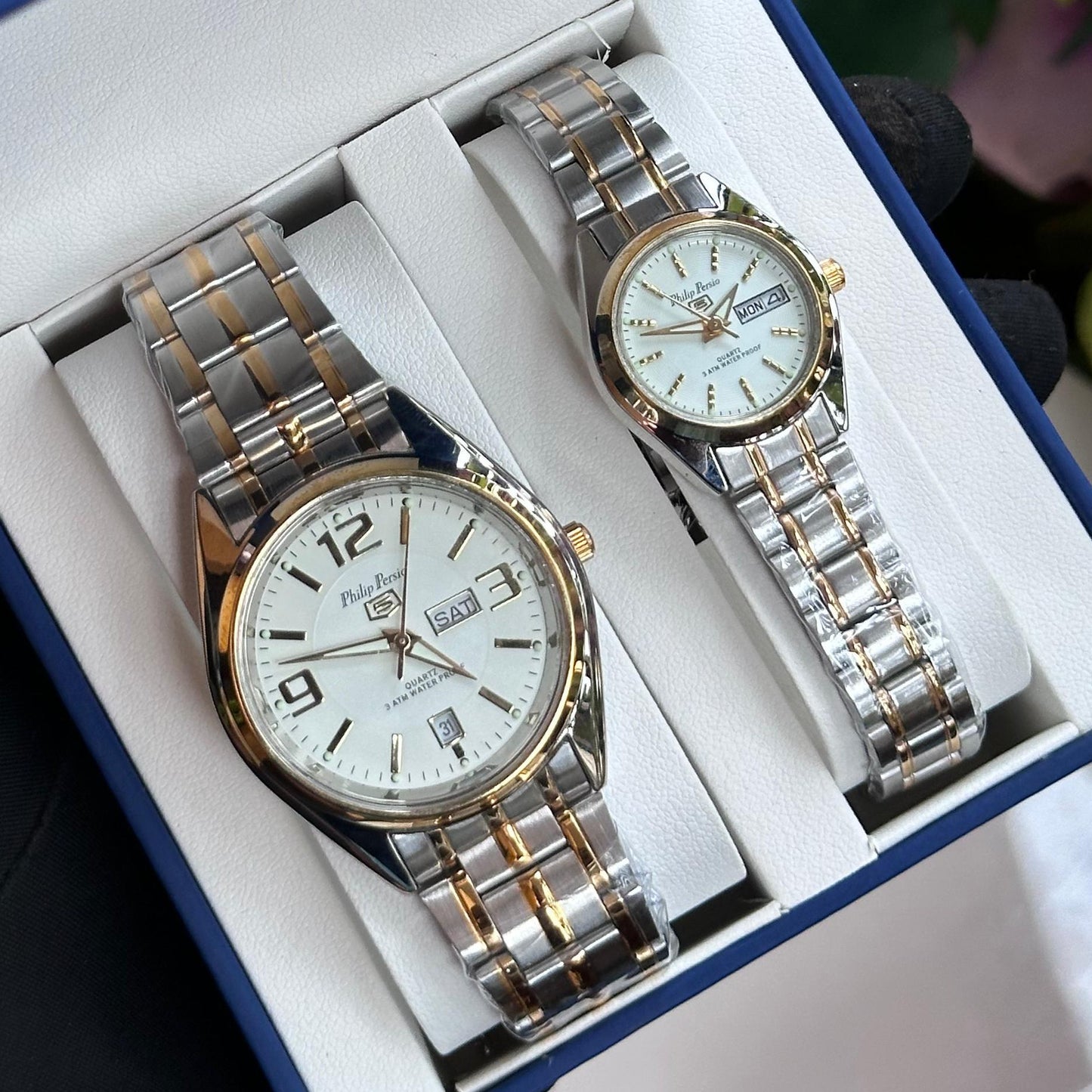 Waterproof Stainless Steel Luxury Couple Fashion Watch with Date Quartz Wristwatch