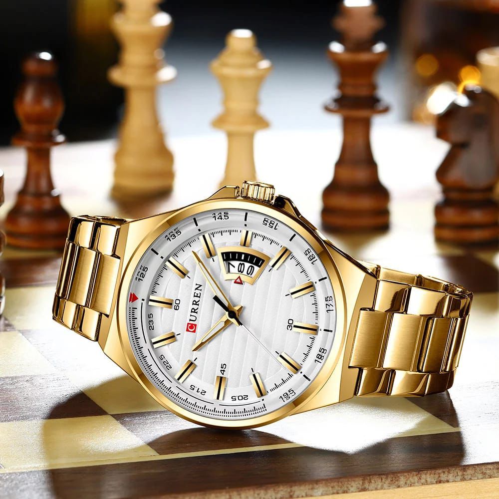 Curren 8375 Luxury Quartz Watches For Men Top Brand Business Wrist Watch Classic Stainless Steel Strap Waterproof Men's Watch