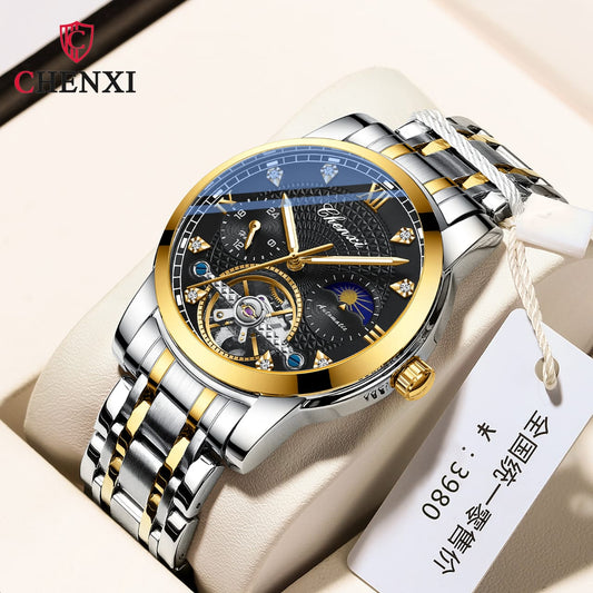 CHENXI 8870 Luxury Top Brand Mechanical Wristwatches Business Skeleton Automatic Watches Men Wrist