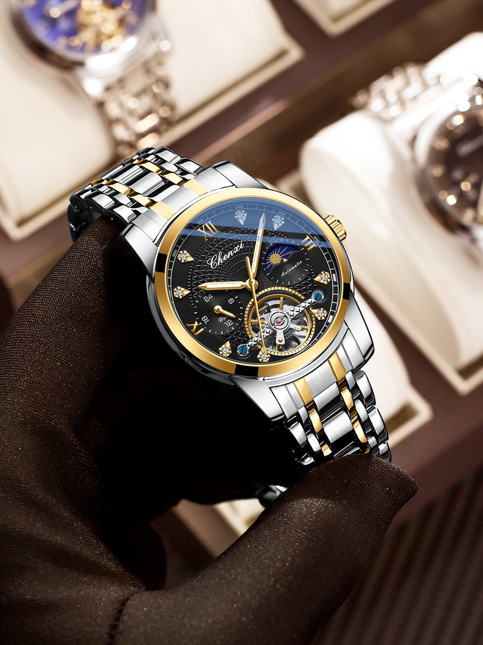CHENXI 8870 Luxury Top Brand Mechanical Wristwatches Business Skeleton Automatic Watches Men Wrist