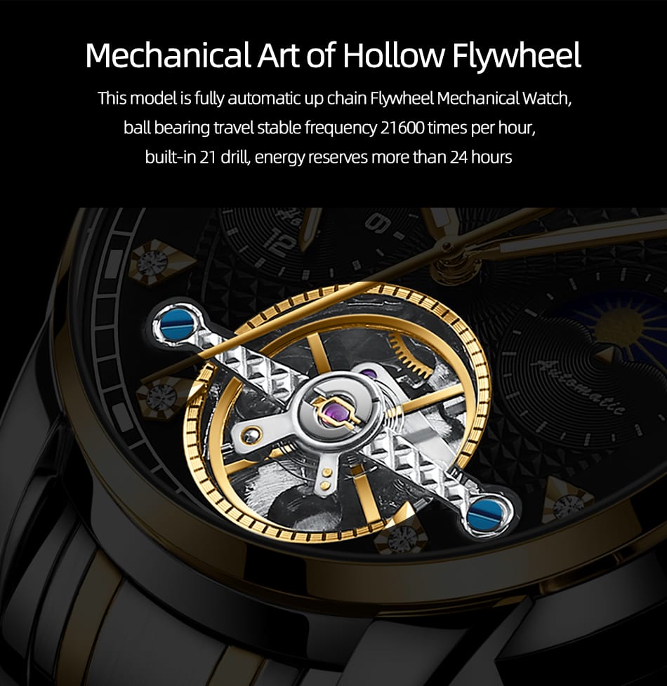CHENXI 8870 Luxury Top Brand Mechanical Wristwatches Business Skeleton Automatic Watches Men Wrist