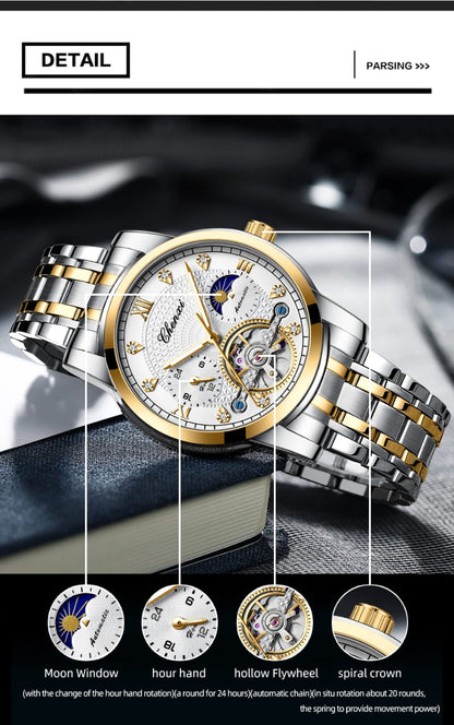 CHENXI 8870 Luxury Top Brand Mechanical Wristwatches Business Skeleton Automatic Watches Men Wrist