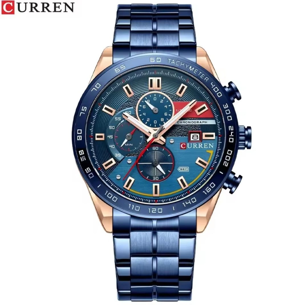 CURREN 8410 New Male Watch for Men Luxury Fashion Business Quartz Clock Analog Chronograph Waterproof Stainless Steel Wristwatch