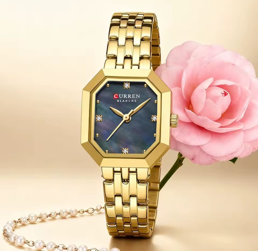 CURREN 9108 Elegance Dress Women's Watch Unique Design Simple Dial Stainless Steel Bracelet Minimalist Quartz Ladies Wristwatch