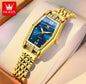 OLEVS 3699 Quartz Watch Elegant Luxury Fashion Small Gold Watch Original Stainless Steel Waterproof Ladies Wristwatch for Women