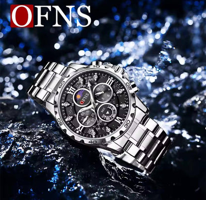 OFNS Hot Selling High Quality Quartz Watch Fashion Trend Business Luminous 30M Waterproof Multifunctional Men Watch (WA122)