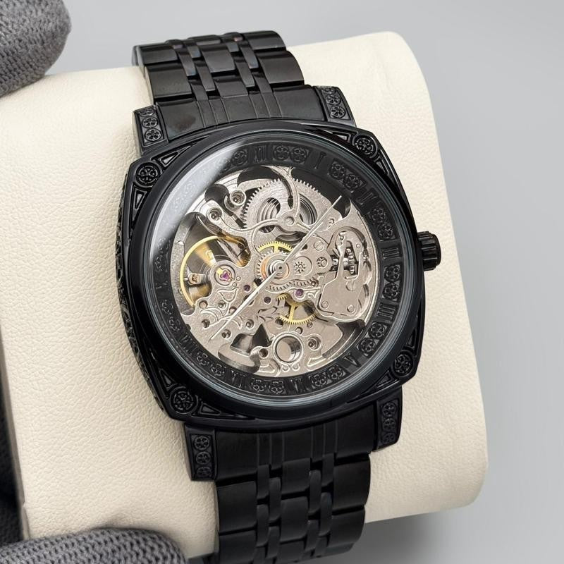 Hot-selling Brand FORSINING FSG3035 Fashion Men's Retro Watch Automatic Mechanical Watch Waterproof Stainless Steel Watch