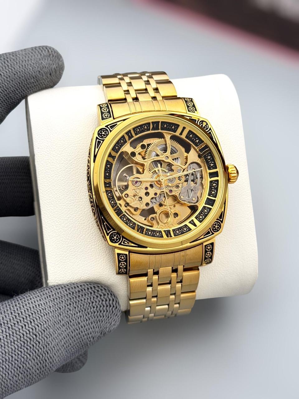 Hot-selling Brand FORSINING FSG3035 Fashion Men's Retro Watch Automatic Mechanical Watch Waterproof Stainless Steel Watch