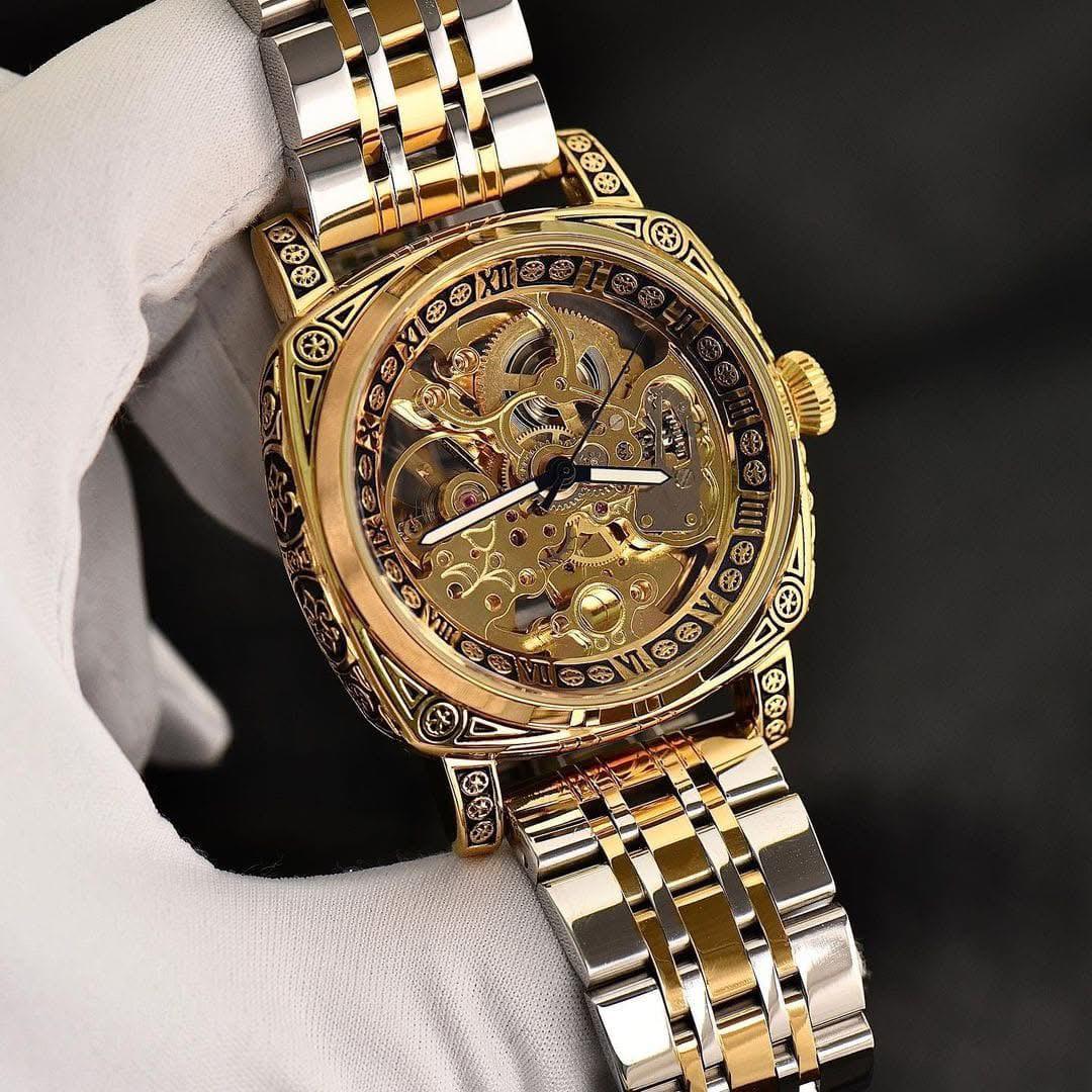 Hot-selling Brand FORSINING FSG3035 Fashion Men's Retro Watch Automatic Mechanical Watch Waterproof Stainless Steel Watch