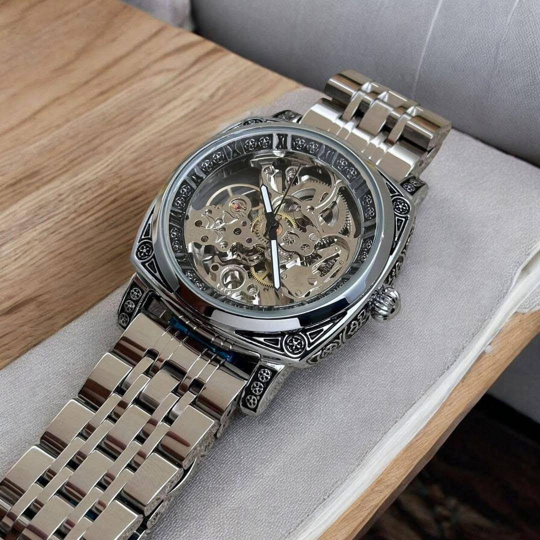 Hot-selling Brand FORSINING FSG3035 Fashion Men's Retro Watch Automatic Mechanical Watch Waterproof Stainless Steel Watch