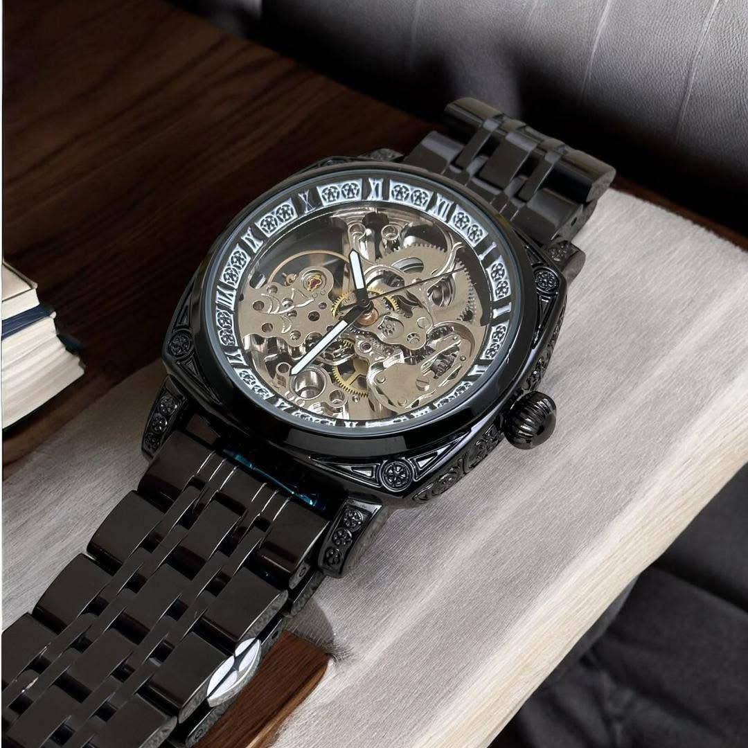 Hot-selling Brand FORSINING FSG3035 Fashion Men's Retro Watch Automatic Mechanical Watch Waterproof Stainless Steel Watch