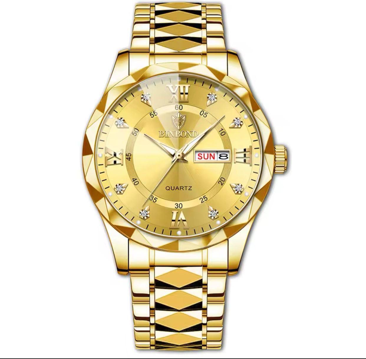 BINBOND 2521 B2521 Fashion Stylish Popular Trend Design Multi-Color Men Quartz Watches Business Stainless Steel Band Wristwatch