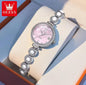 OLEVS 5635 Diamonds Fashion Stainless Steel Strap Small Dial Luxury Women Watches Original Quartz Movement Ladies Wristwatch