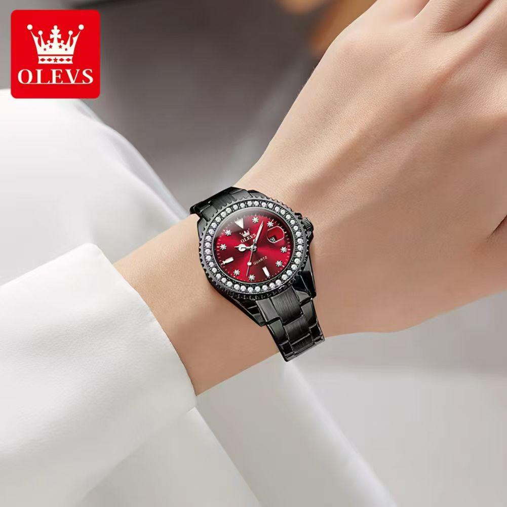 OLEVS 9945 Women's Green  Quartz Wrist Watches Waterproof Stainless Steel & Alloy Case Fashionable Design