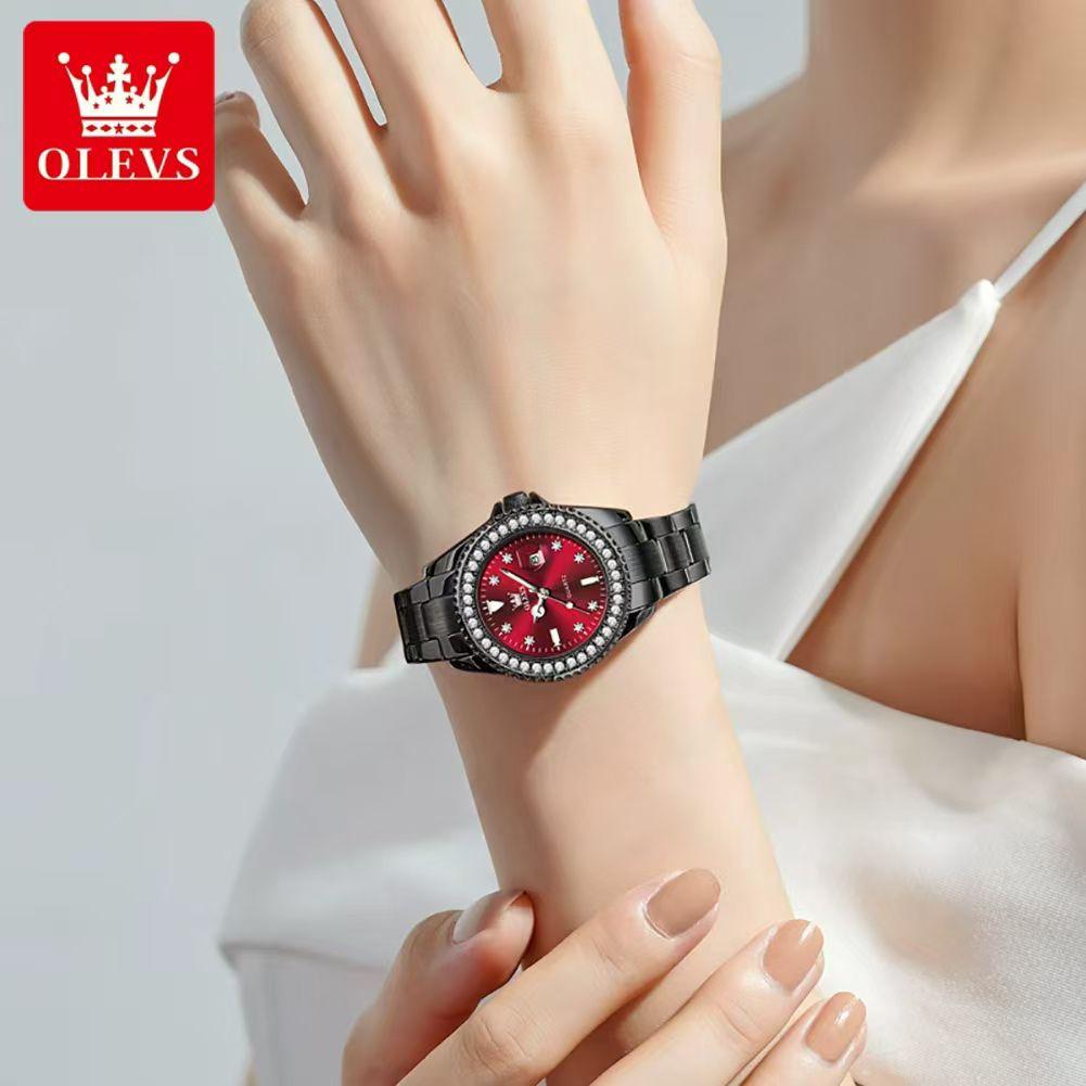 OLEVS 9945 Women's Green  Quartz Wrist Watches Waterproof Stainless Steel & Alloy Case Fashionable Design