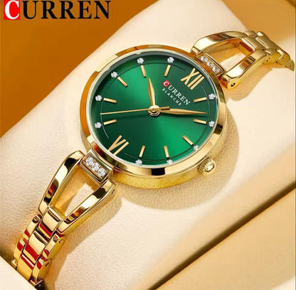 CURREN 9092 Luxury Women's Watches Elegant Fashion Gold Stainless Steel Waterproof Original Female Quartz Wrist Watch