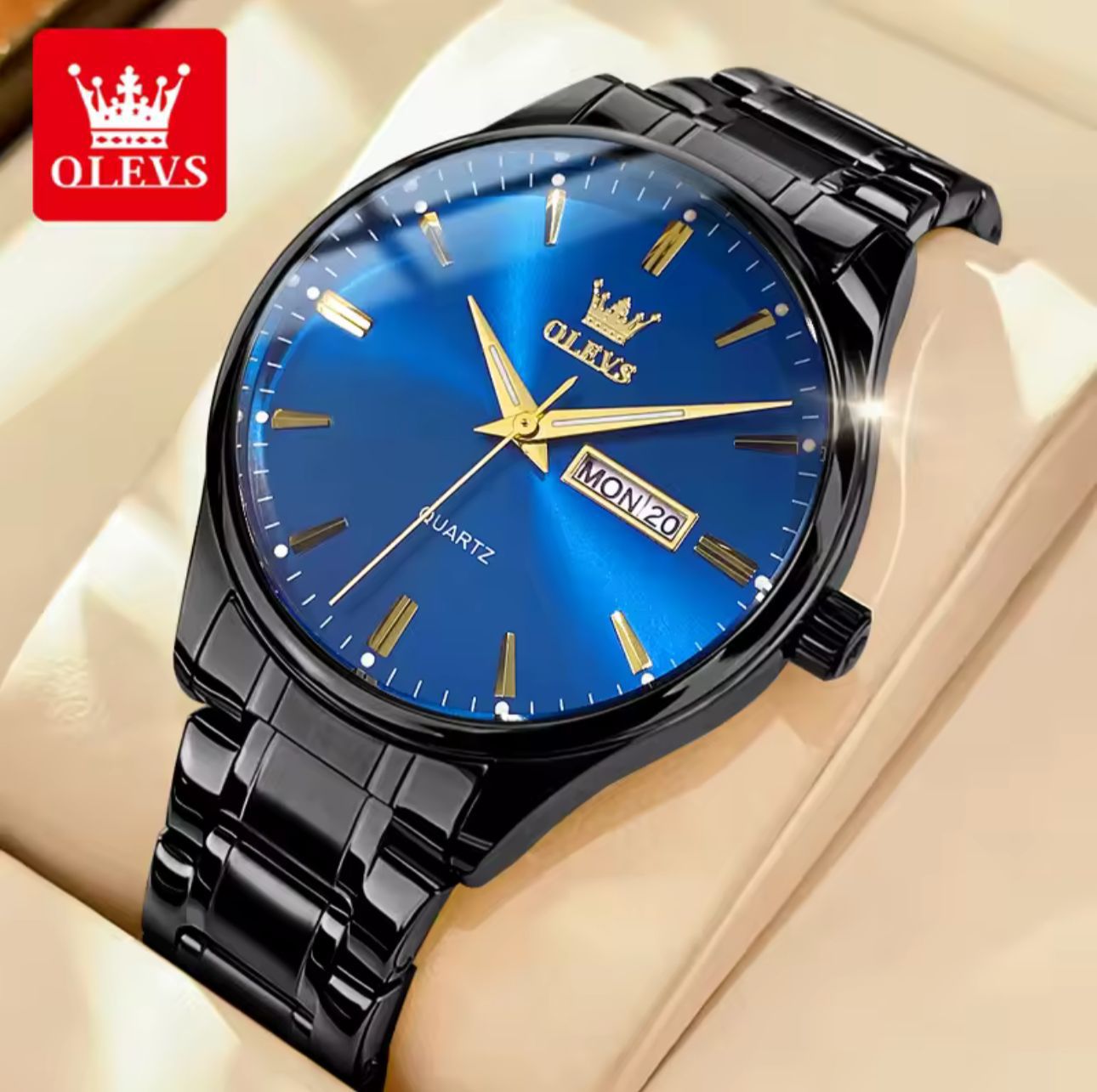 OLEVS 6898 Luxury Men's Quartz Watches With Stainless Steel Calendar Classic Wrist Watch Fashion Waterproof Wristwatch