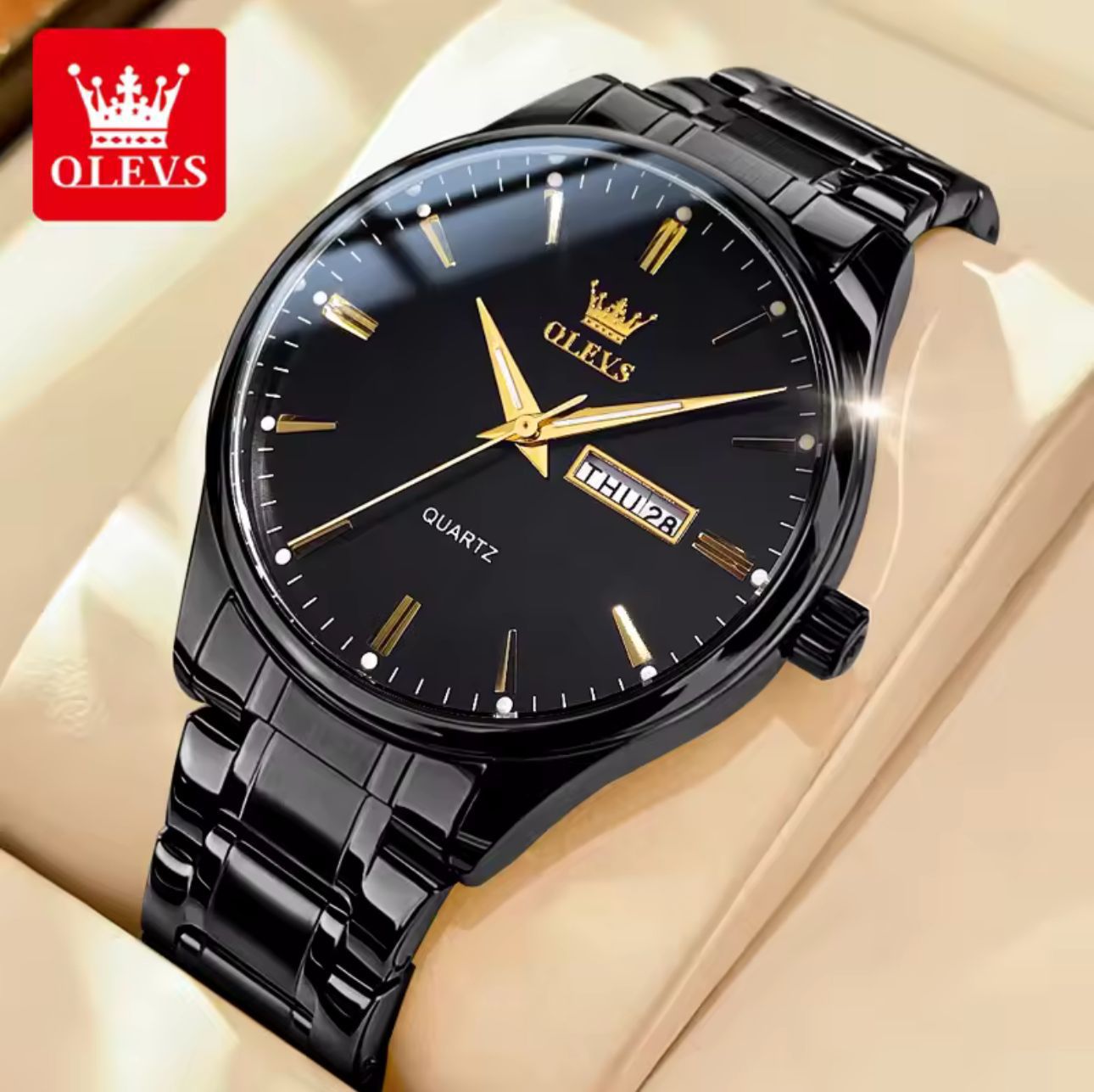 OLEVS 6898 Luxury Men's Quartz Watches With Stainless Steel Calendar Classic Wrist Watch Fashion Waterproof Wristwatch