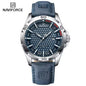 NAVIFORCE 8023 Male Wrist Watches Sports Anti-shock Waterproof Leather Strap Men Fashion Watch