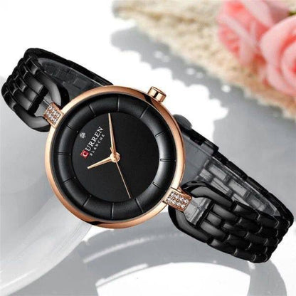 Brand CURREN 9052 Watch for Women 3ATM Waterproof Women's Watches Fashion Stainless Steel Strap Ladies Wristwatch Sports Clock