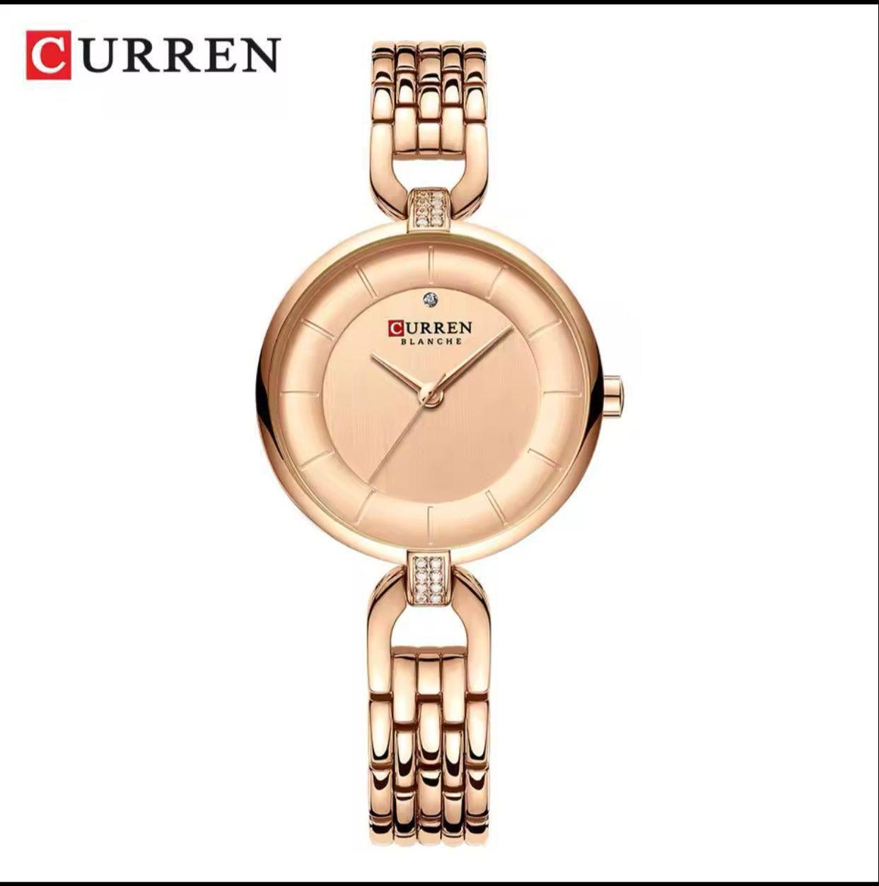 Brand CURREN 9052 Watch for Women 3ATM Waterproof Women's Watches Fashion Stainless Steel Strap Ladies Wristwatch Sports Clock