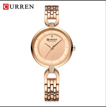 Brand CURREN 9052 Watch for Women 3ATM Waterproof Women's Watches Fashion Stainless Steel Strap Ladies Wristwatch Sports Clock