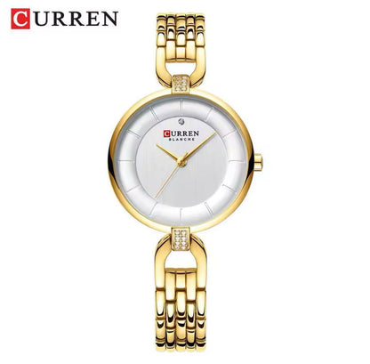Brand CURREN 9052 Watch for Women 3ATM Waterproof Women's Watches Fashion Stainless Steel Strap Ladies Wristwatch Sports Clock