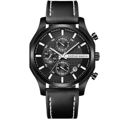 HANNAH MARTIN hm-1432 New Design Casual Men Sport Watch Custom Premium Luxury Chronograph Black Dial Brand Watch