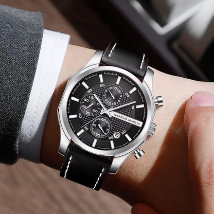 HANNAH MARTIN hm-1432 New Design Casual Men Sport Watch Custom Premium Luxury Chronograph Black Dial Brand Watch