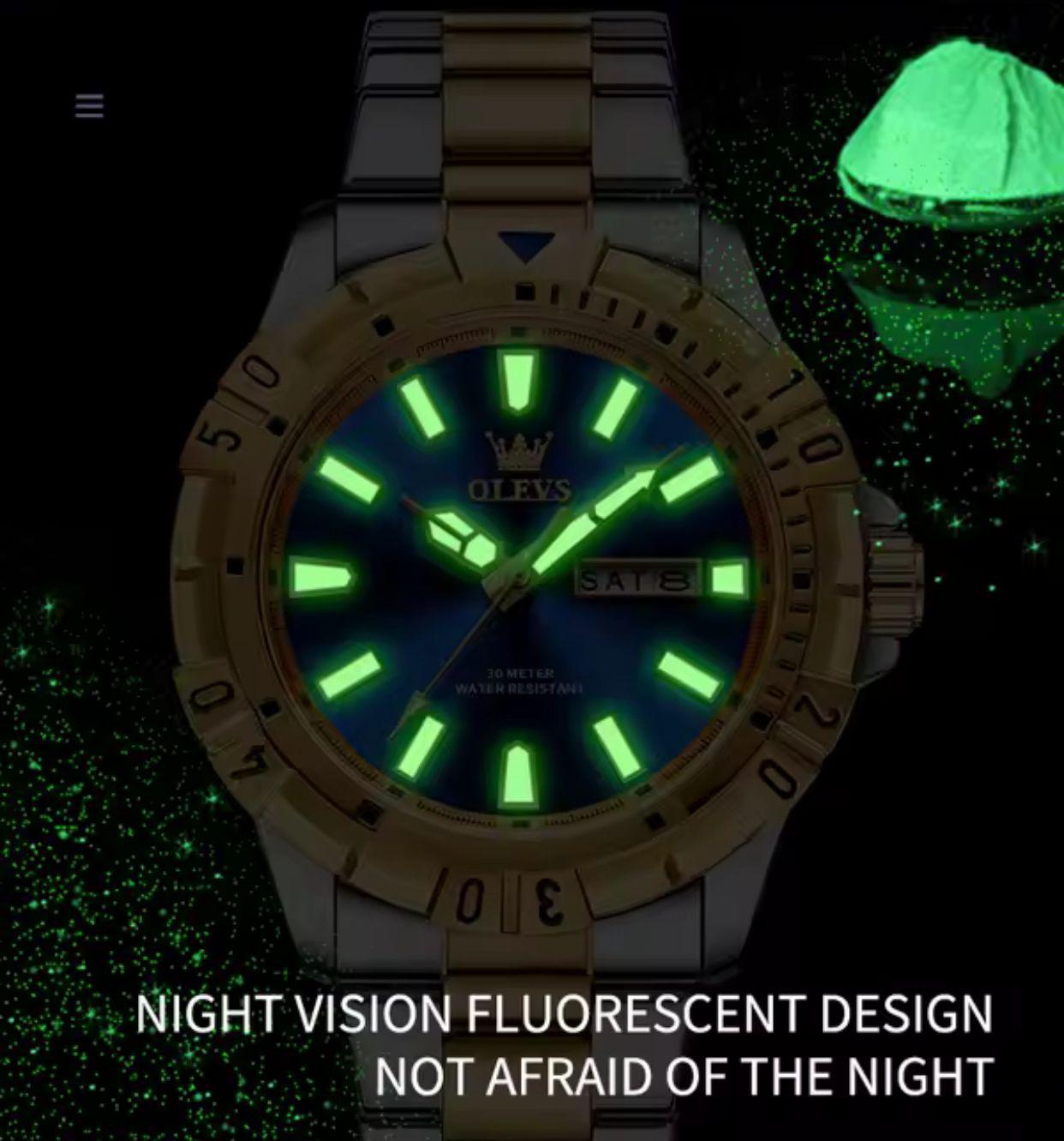 Hot Selling OLEVS Watch 5560 High Quality Quartz Movement Men's Watch Fashion Luminous Hands Week Date 30M Waterproof Watches