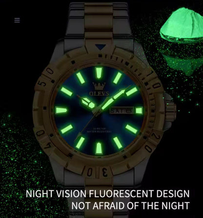 Hot Selling OLEVS Watch 5560 High Quality Quartz Movement Men's Watch Fashion Luminous Hands Week Date 30M Waterproof Watches