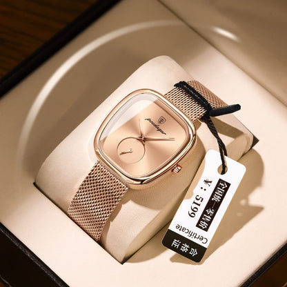 POEDAGAR 783 Waterproof Simple Luminous Hands Watches Leisure Charm Ladies Irregular Shape Dial Fashion Wristwatch for Women's