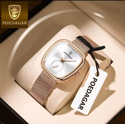 POEDAGAR 783 Waterproof Simple Luminous Hands Watches Leisure Charm Ladies Irregular Shape Dial Fashion Wristwatch for Women's