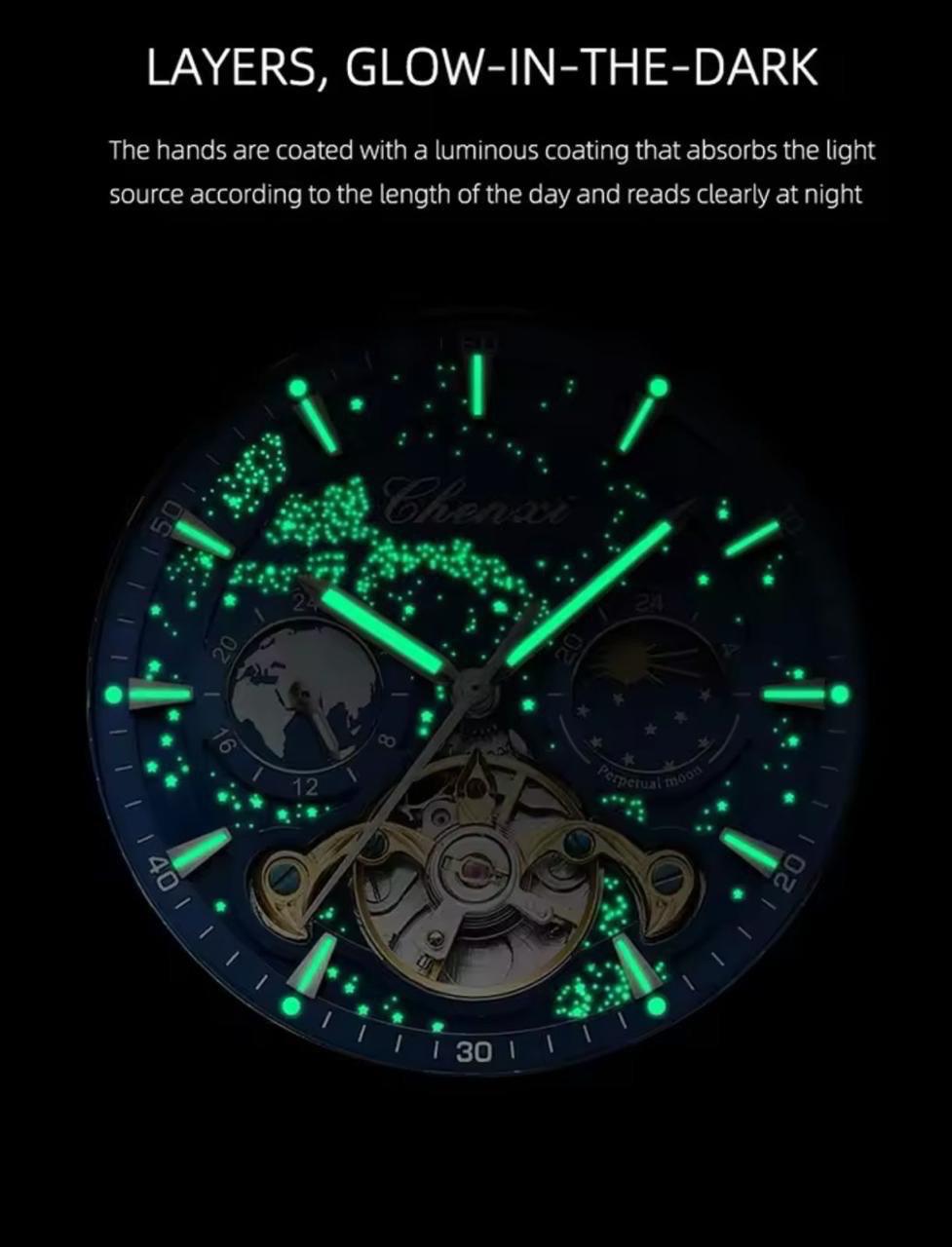 New Arrival Top Brand Luxury Tourbillon Watch Clock Waterproof Luminous Wristwatch Mens Automatic Mechanical Watches