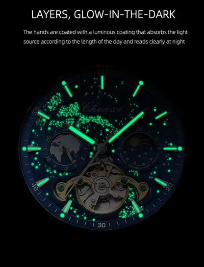 New Arrival Top Brand Luxury Tourbillon Watch Clock Waterproof Luminous Wristwatch Mens Automatic Mechanical Watches