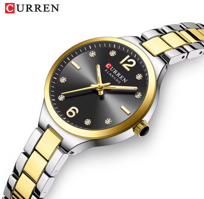 CURREN 9105 Luxury Women Bracelet Quartz Watches for Ladies Stainless Steel Girls Sports Dress Wrist Watch Clock