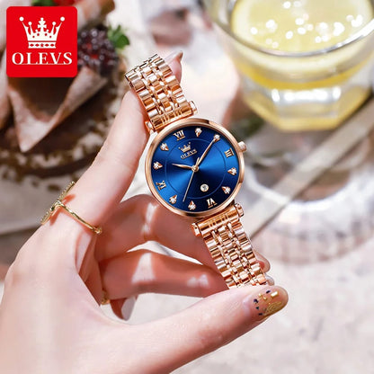 OLEVS 5866 Beatiful Dress Fashion Women Quartz Wristwatch Water Resistant Feature Analog Watch for Women Girl