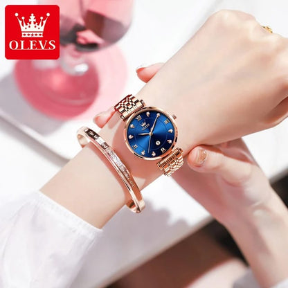 OLEVS 5866 Beatiful Dress Fashion Women Quartz Wristwatch Water Resistant Feature Analog Watch for Women Girl